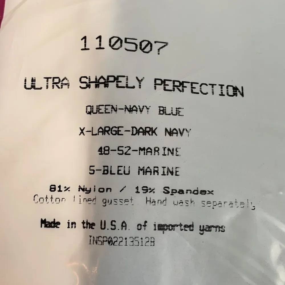 Lot of 2 Vintage Silkies Nylon Pantyhose Ultra Shapely Perfection Dark Navy